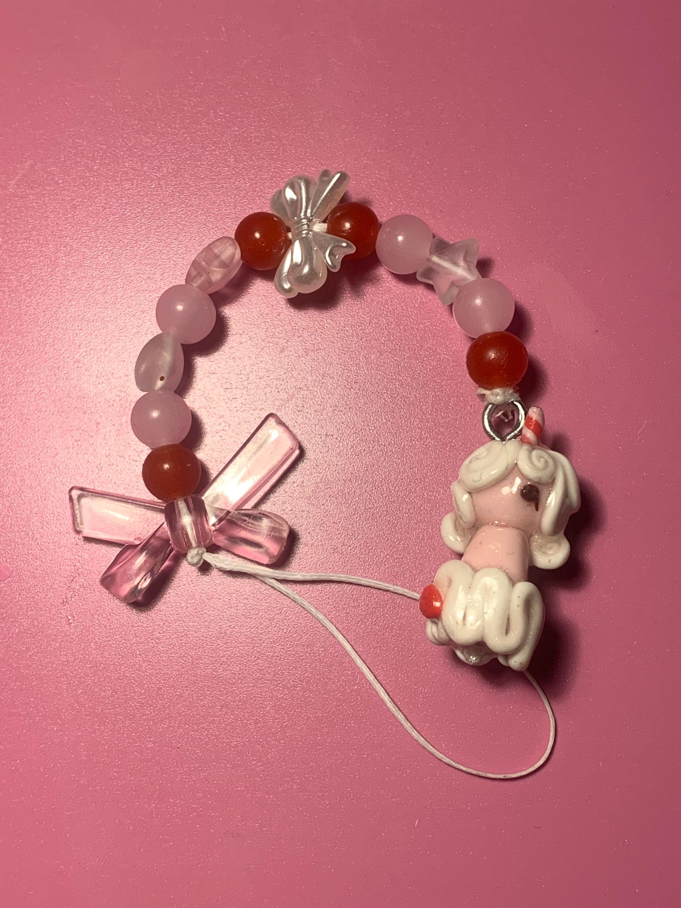 Strawberry milkshake Minmin phone charm