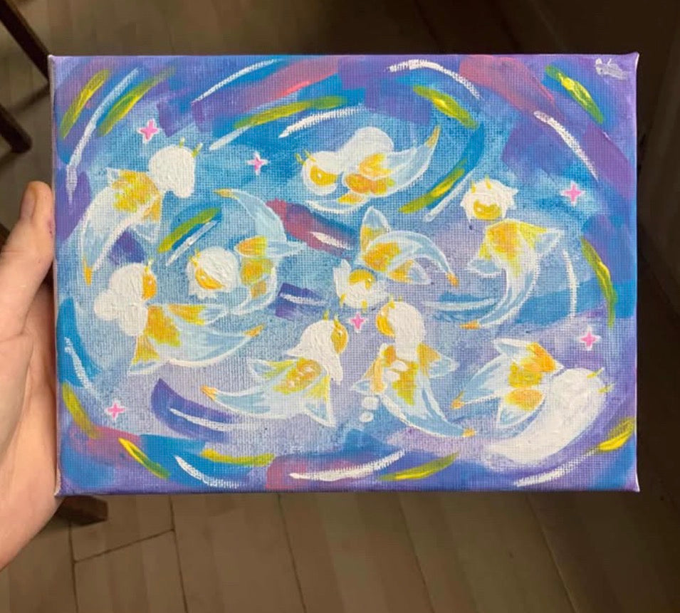 Sea Butterflies 🌙 Original Painting